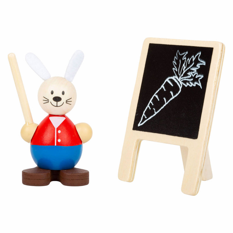 Load image into Gallery viewer, Small Foot Houten Poppenhuis Konijnen School Klas Speelset
