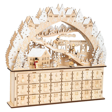 Small foot - houten adventskalender ski