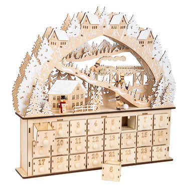 Small foot - houten adventskalender ski