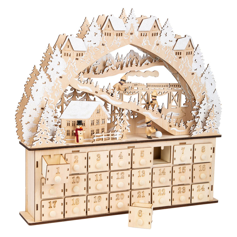 Load image into Gallery viewer, Small foot - houten adventskalender ski
