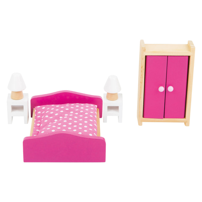 Load image into Gallery viewer, Small Foot Houten Poppenhuis Meubeltjes Slaapkamer, 6dlg.
