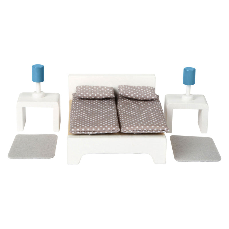 Afbeelding laden in galerijviewer, Small foot - houten poppenhuis meubeltjes complete set, 28dlg.
