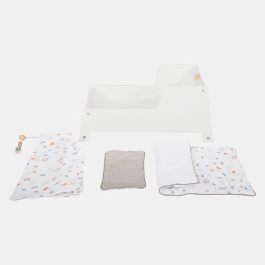 Small foot - houten schommel poppenbed little button