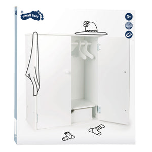 Small foot houten poppen kledingkast 53 cm wit