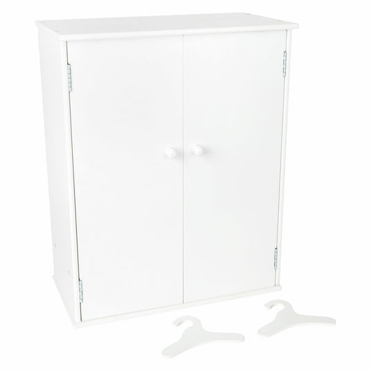 Small foot - houten poppen kledingkast met hangers, 3dlg.