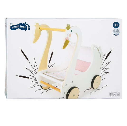 Small foot - houten poppenwagen zwaan