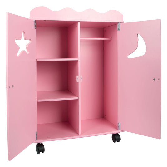 Small foot - houten poppen kledingkast roze