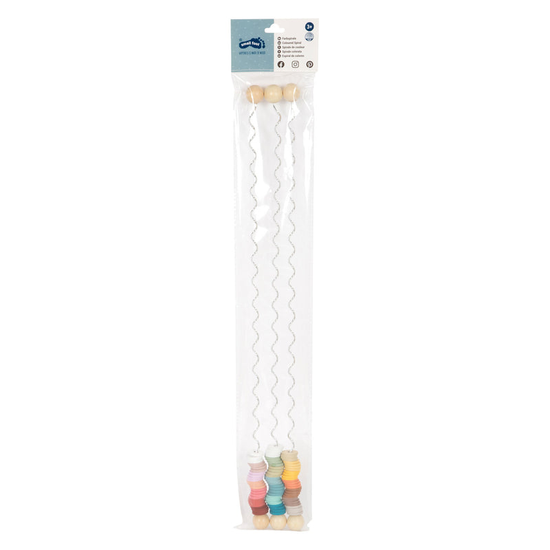 Load image into Gallery viewer, Small foot - houten spiraalbaan met gekleurde schijven
