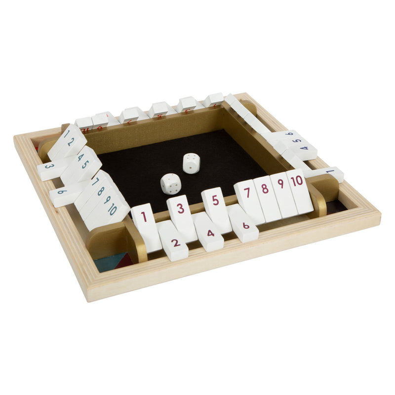 Load image into Gallery viewer, Small foot - shut the box houten dobbelspel gouden editie
