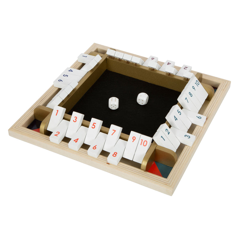 Load image into Gallery viewer, Small foot - shut the box houten dobbelspel gouden editie
