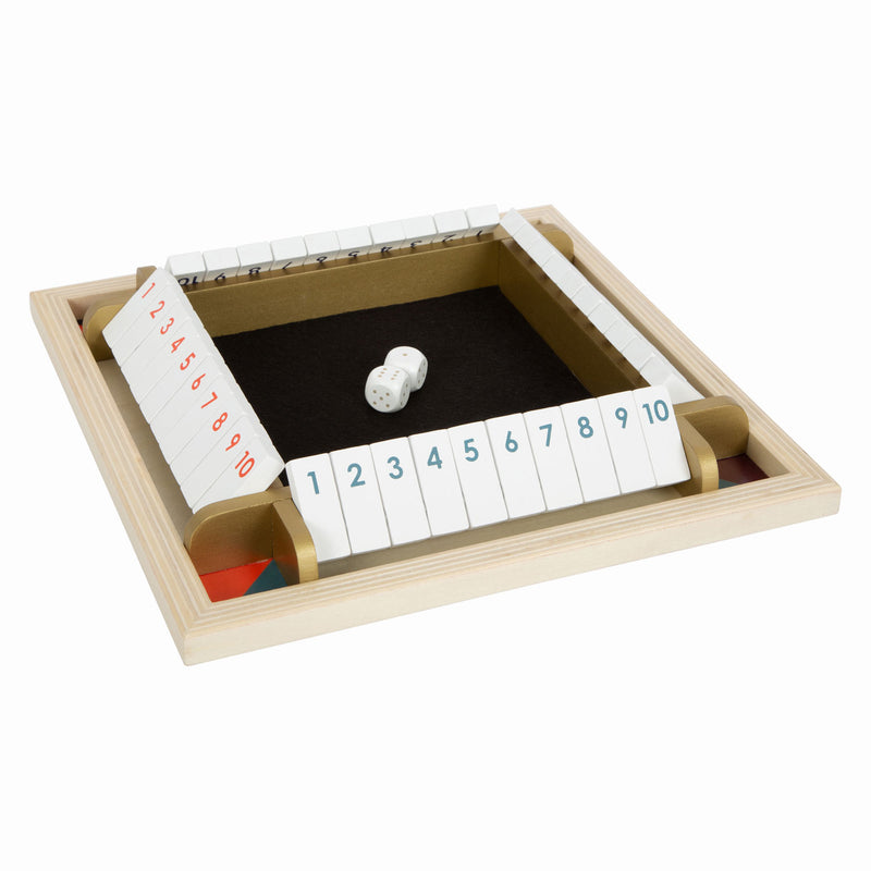 Load image into Gallery viewer, Small foot - shut the box houten dobbelspel gouden editie
