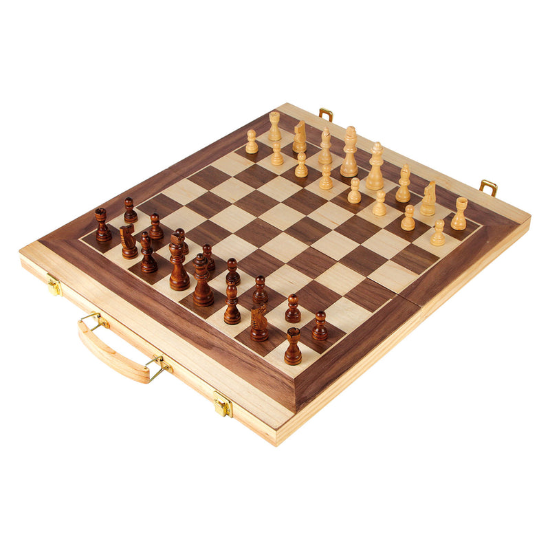 Load image into Gallery viewer, Small foot - houten schaakspel en backgammon

