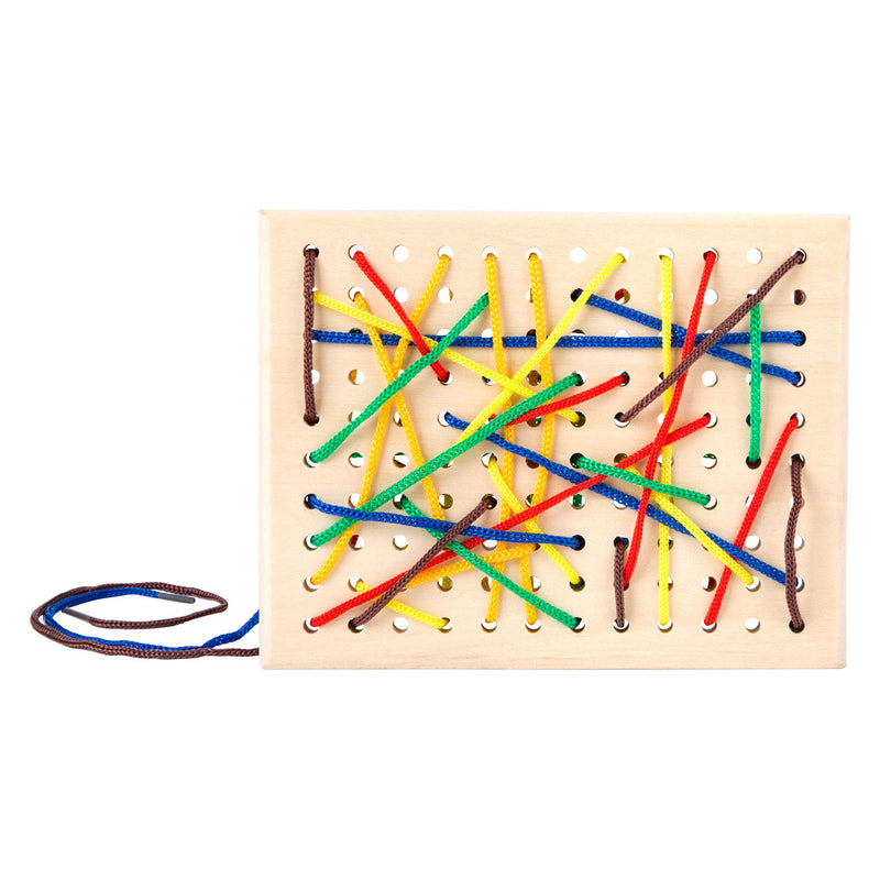 Load image into Gallery viewer, Small Foot Houten Rijgbord met Rijgveters
