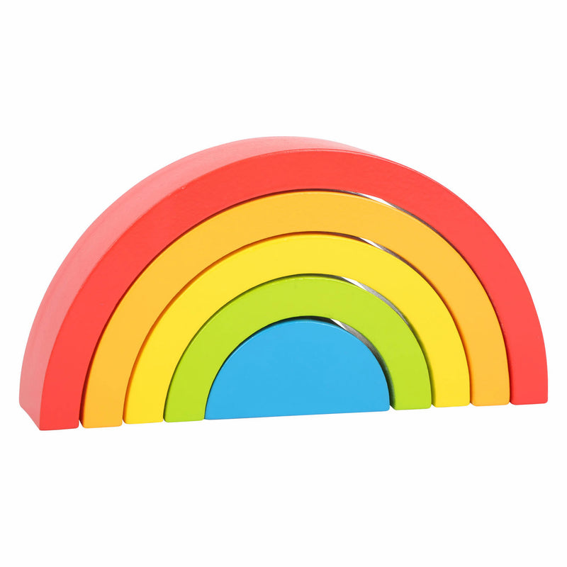 Afbeelding laden in galerijviewer, Small foot - houten bouwblokken regenboog, 5dlg.
