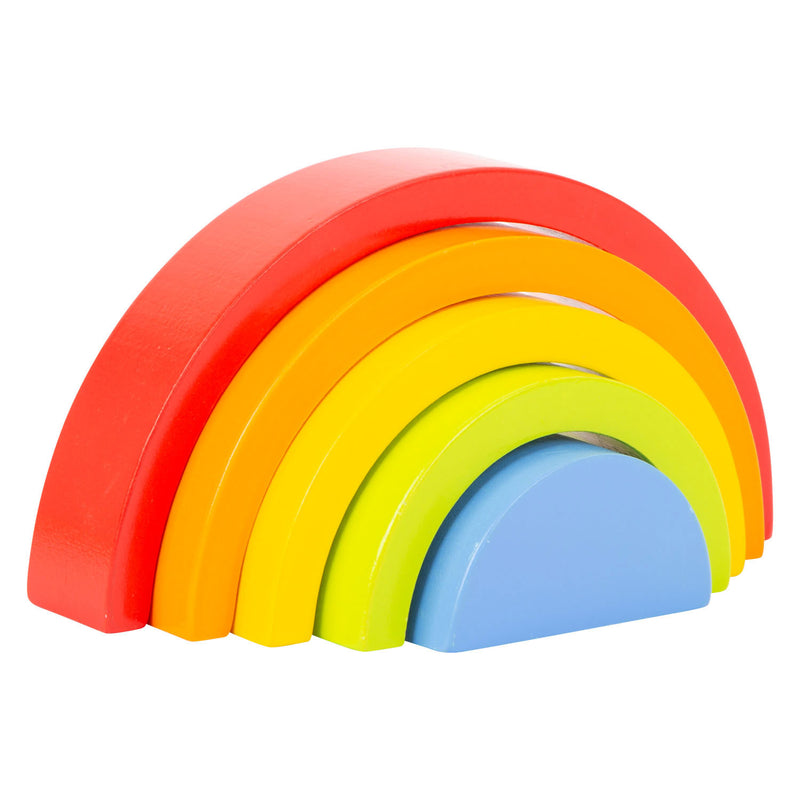 Load image into Gallery viewer, Small foot - houten bouwblokken regenboog, 5dlg.
