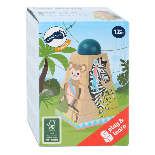 Small foot - houten stapeltoren jungle, 6dlg.