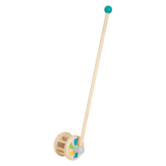 Small foot - houten duwfiguur rammelaar