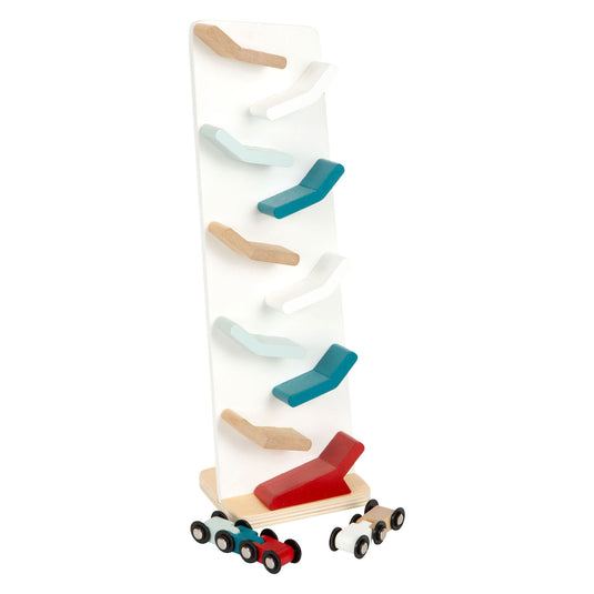 Small foot - houten autobaan toren met auto's, 3dlg.