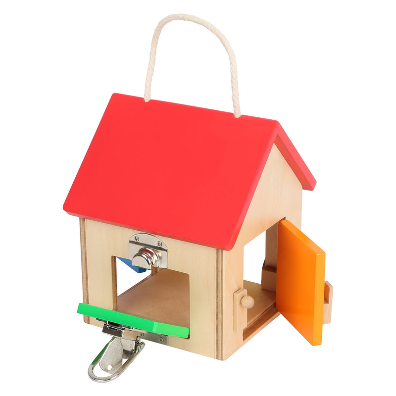 Load image into Gallery viewer, Small Foot Houten Huisje met Sloten, 9dlg.
