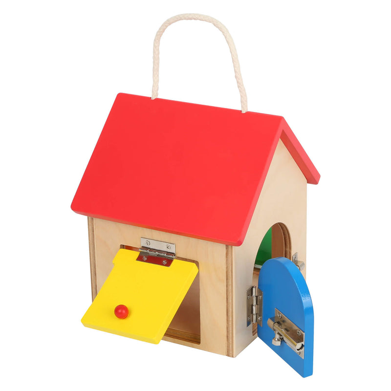 Load image into Gallery viewer, Small Foot Houten Huisje met Sloten, 9dlg.
