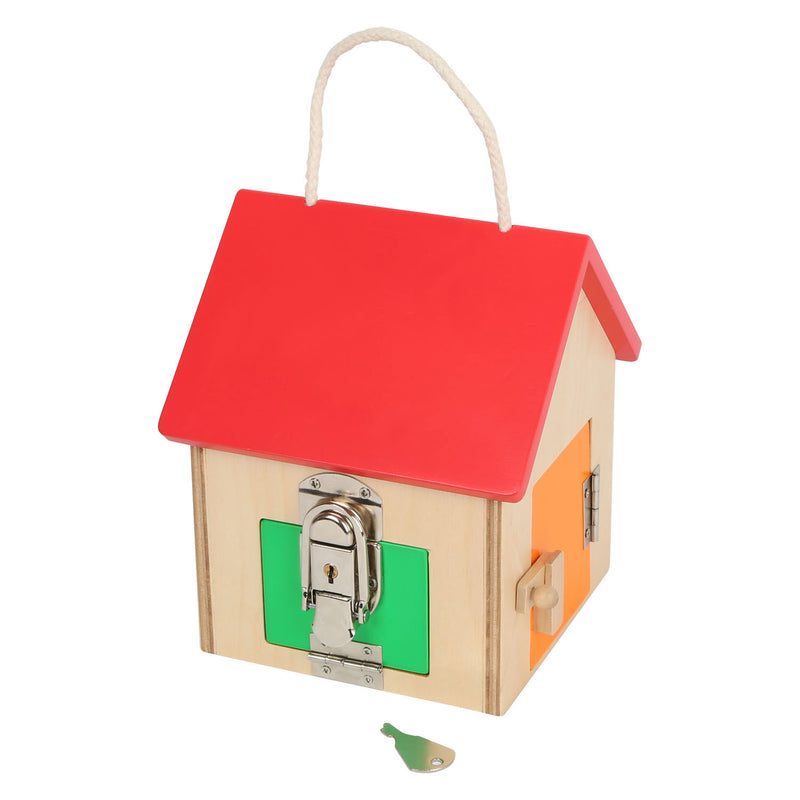 Load image into Gallery viewer, Small Foot Houten Huisje met Sloten, 9dlg.
