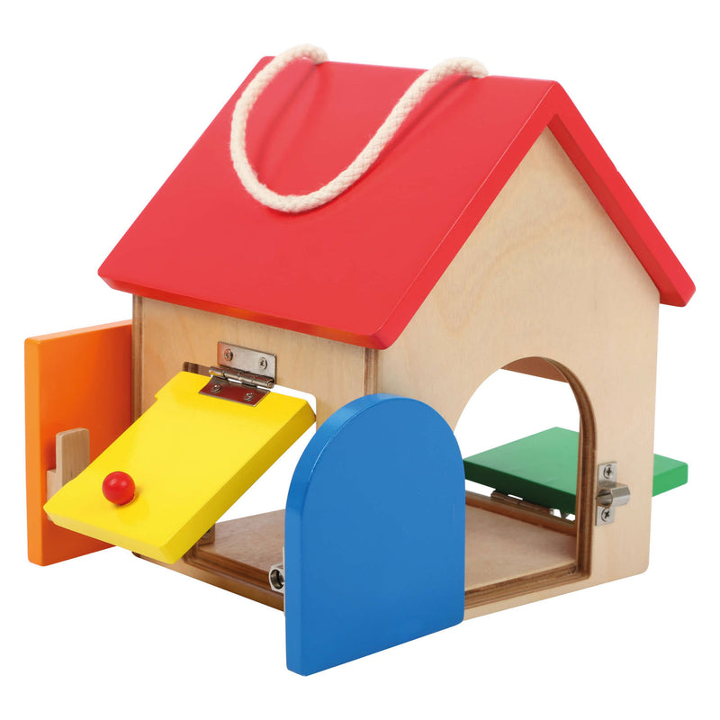Load image into Gallery viewer, Small Foot Houten Huisje met Sloten, 9dlg.
