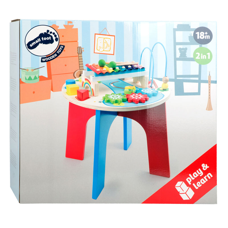 Load image into Gallery viewer, Small foot - houten activiteiten en muziektafel 2in1
