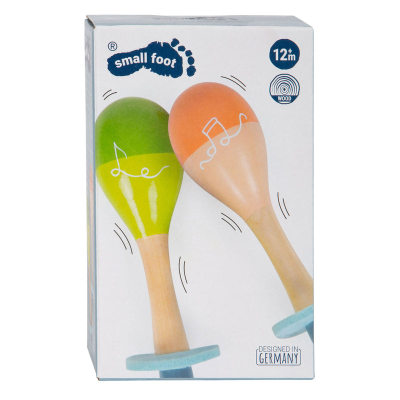 Afbeelding laden in galerijviewer, Small foot - houten maracas groovy beats
