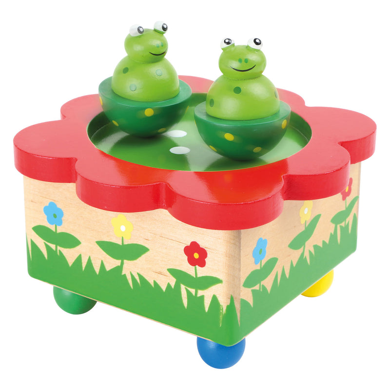 Load image into Gallery viewer, Small foot - houten muziekdoos kikker
