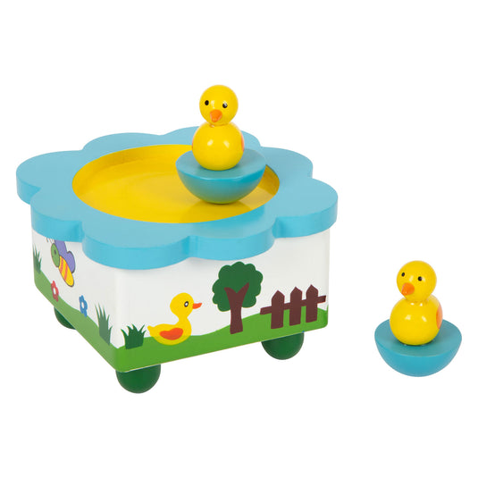 Small foot - houten muziekdoos eend