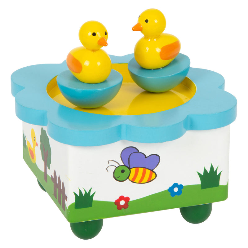 Load image into Gallery viewer, Small foot - houten muziekdoos eend
