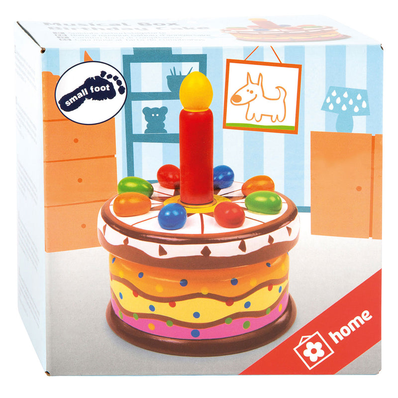Load image into Gallery viewer, Small foot - houten muziekdoos verjaardagstaart
