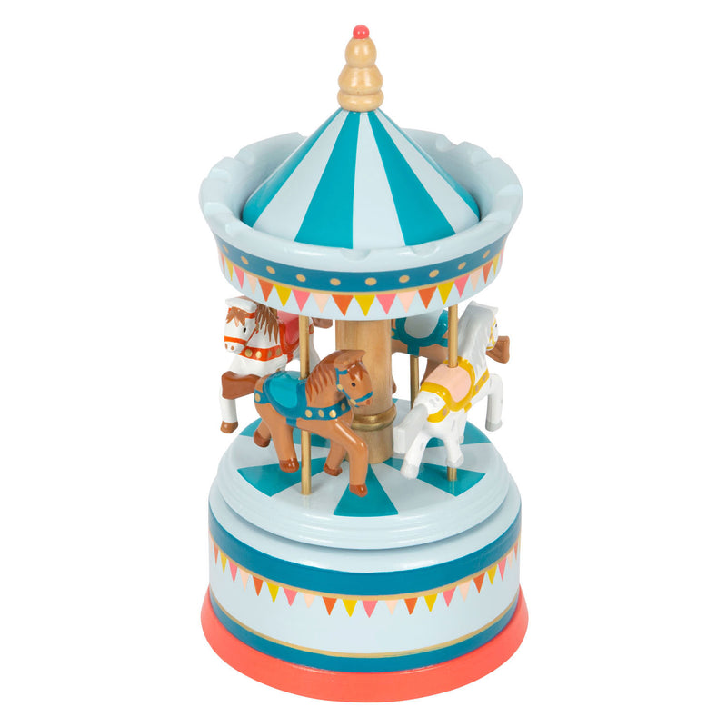 Load image into Gallery viewer, Small foot - houten muziekdoos draaimolen
