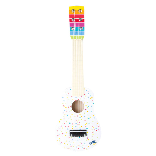 Small foot - houten gitaar met stippen, 53cm