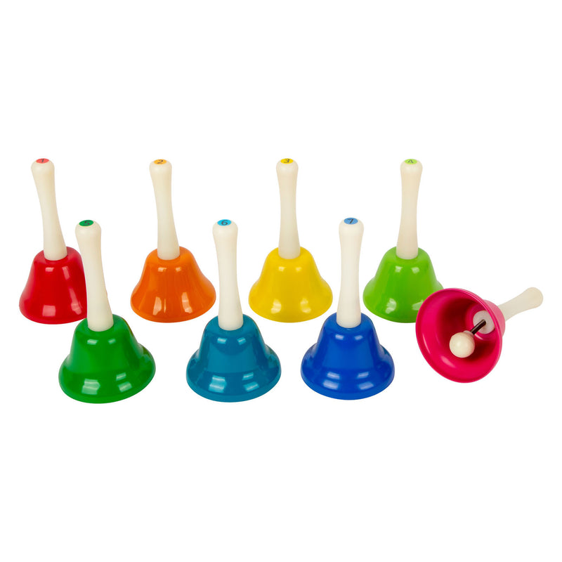 Load image into Gallery viewer, Small foot - gekleurde handbellen, set van 8
