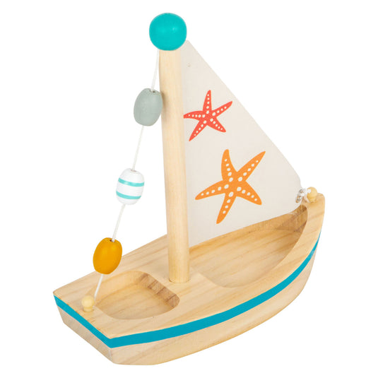 Small foot - badspeelgoed houten zeilboot zeester