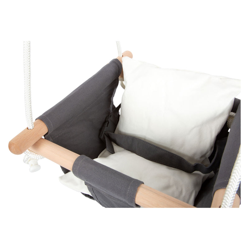 Load image into Gallery viewer, Small foot - houten babyschommel met kussen
