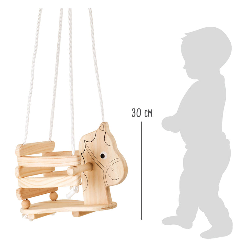 Afbeelding laden in galerijviewer, Small foot - houten paardenschommel, 145cm
