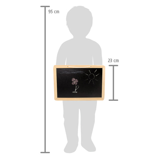 Small foot - houten krijtbord met gekleurde krijtjes, 7dlg.