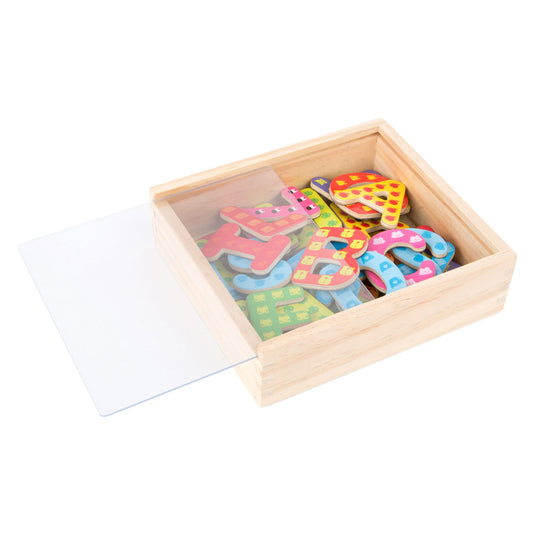 Small foot - houten magnetische letters kleur, 37dlg.