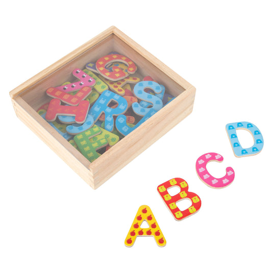 Small foot - houten magnetische letters kleur, 37dlg.