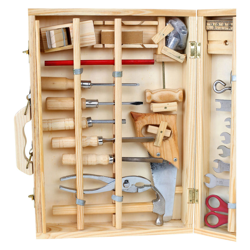 ギャラリービューアに画像をロードする, Small foot - houten gereedschapskist deluxe met gereedschap, 28dlg.
