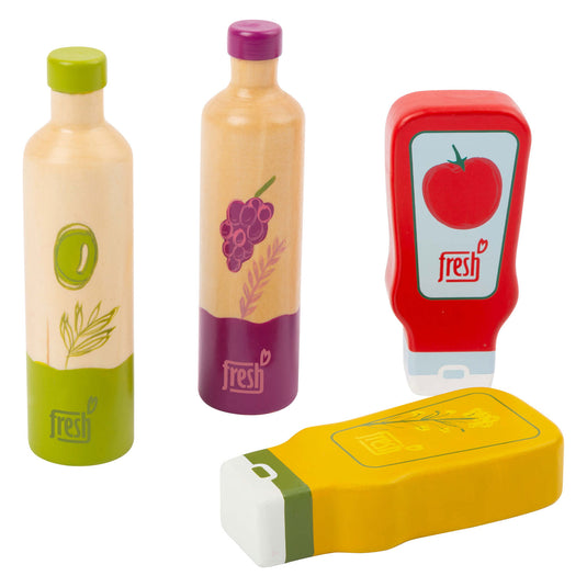 Small foot - houten speeleten sauzen en olie, 4dlg.