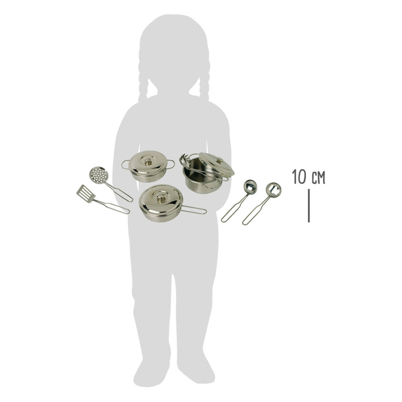 Afbeelding laden in galerijviewer, Small foot - metalen pannenset, 11dlg,
