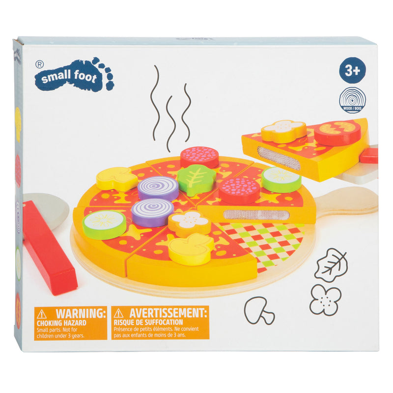Load image into Gallery viewer, Small foot - houten snij- en speeleten pizza set, 21dlg.
