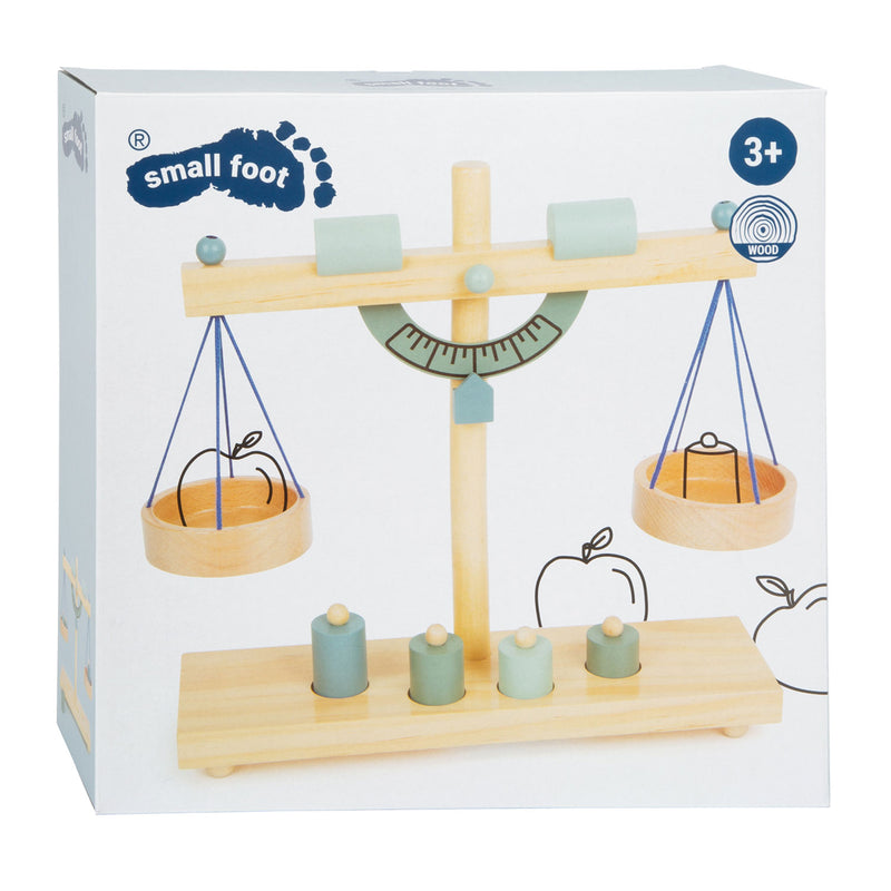 Afbeelding laden in galerijviewer, Small foot - houten weegschaal met gewichten, 5dlg.
