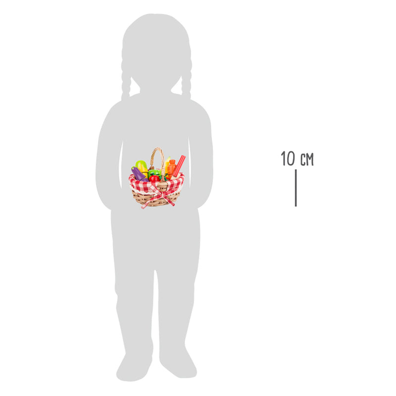 Load image into Gallery viewer, Small Foot Houten Picknickmand met Snij Fruit, 15dlg.
