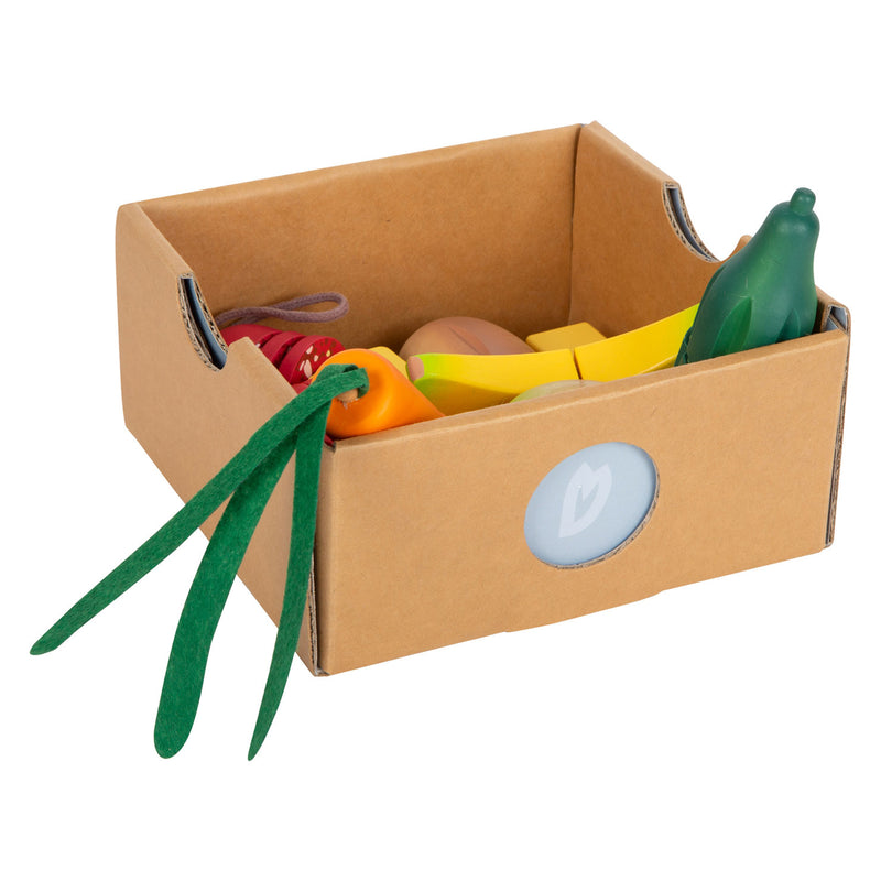 Load image into Gallery viewer, Small foot - houten snij- en speeleten lunch set, 24dlg.
