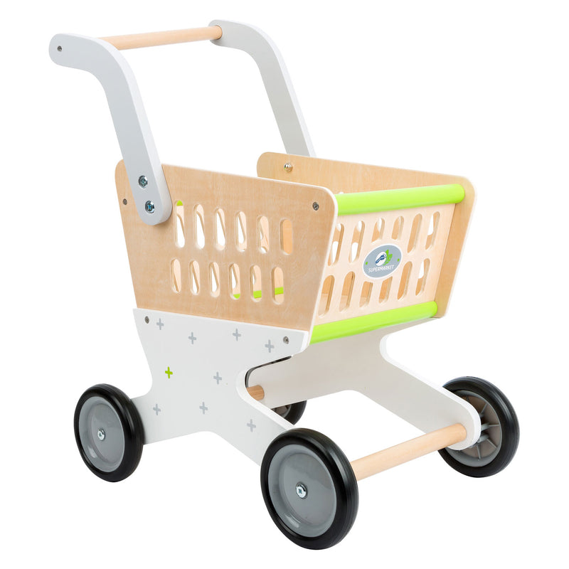 Load image into Gallery viewer, Small foot - houten winkelwagen supermarkt
