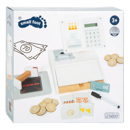 Small foot - houten speelgoedkassa met scanner, 15dlg.